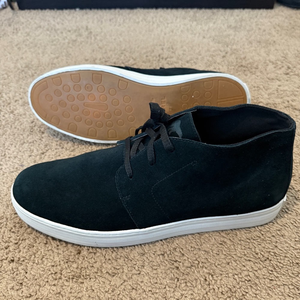 Sorel Mens C-Street Chukka WP boots Black, Sea Salt Suede Leather Size 14